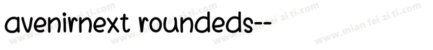avenirnext roundeds-字体转换